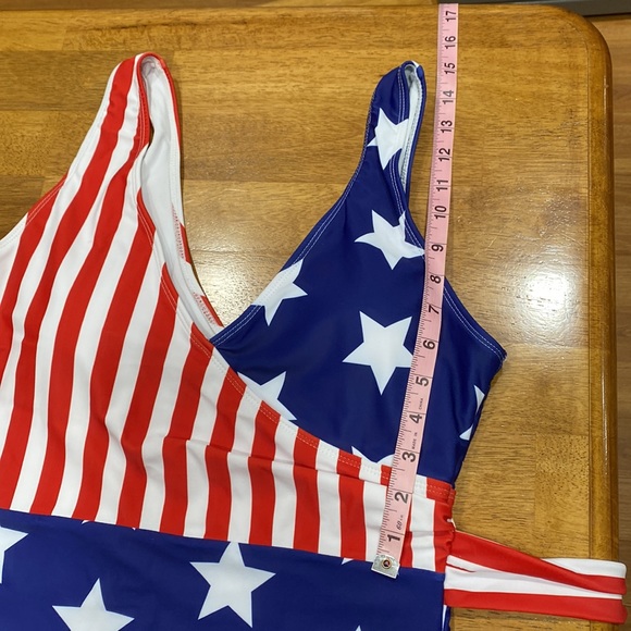 *read post* NEW. One piece bathing suit with waist tie/wrap. Shein size 1XL (14) - Picture 8 of 8